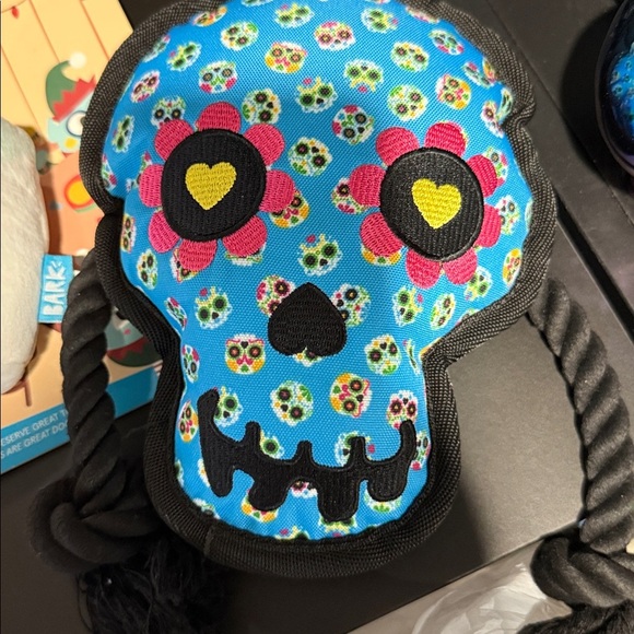 Bark Colorful Skull and Christmas Dog Toy Set with treats! NWT. Get all 3! - Picture 5 of 5